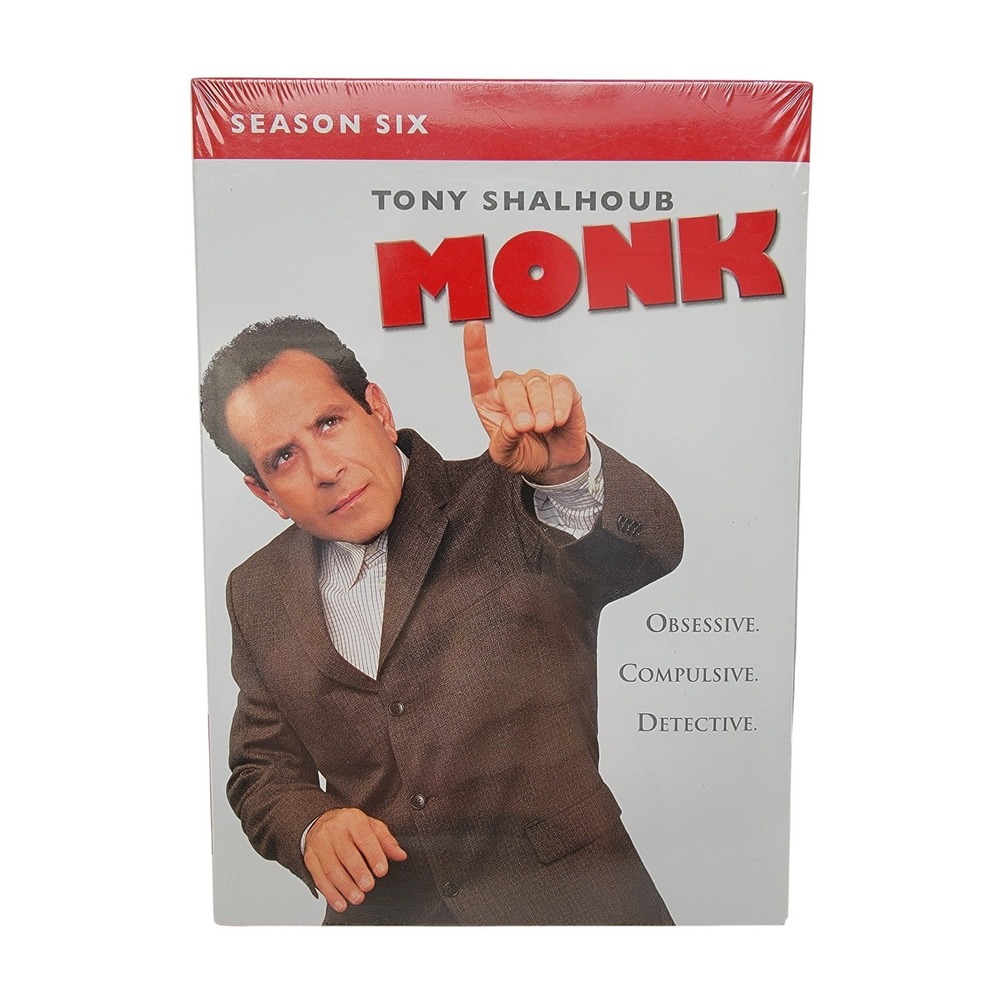 Monk Season Six 6 DVD Set Tony Shalhoub 4-Disc New Factory Sealed 2008 TV Series